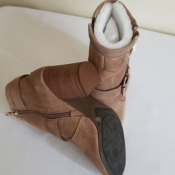 Vince Camuto Simlee Taupe Suede Bootie, NEW, SZ. 9 - Picture 7 of 9